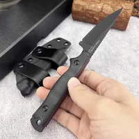 Full Tang TOPS Fixed Blade Knife with Sheath, 8Cr13Mov Steel Blade, G10 Handle, Outdoor EDC Camping Knife Hunting Knife, Gift