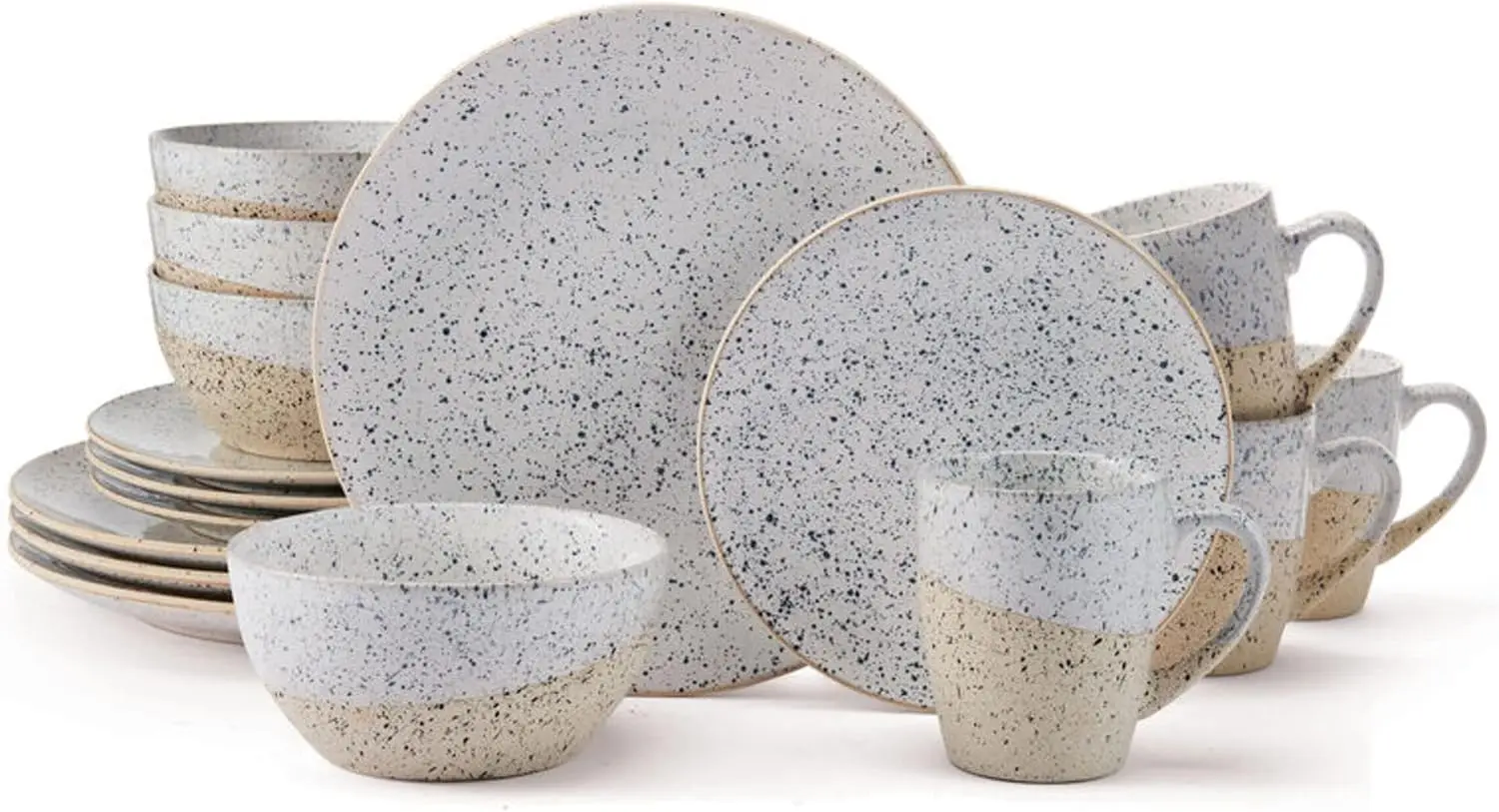

Bexley Speckled 16 Piece Dinnerware Set, Service for 4, Multicolor