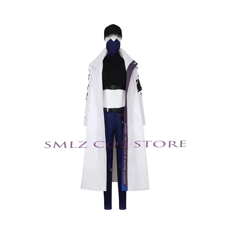 Game Blue Archive Jomae Saori Cosplay Costume Woman White Trench Hat Uniform Suit Halloween Saori Outfit Wig for Girl gift
