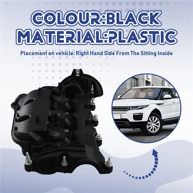 

Plain Right Inlet Manifold Engine Valve Cover LR074623 For Land Rover Discovery Mk4 3.0 Range Rover Sport LR097157 C2Z19941