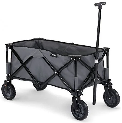 

OEM Iron Steel Outdoor Picnic Cart Outdoor Picnic 4-wheeled Trolley Shopping Folding Cart For Camping And Beach