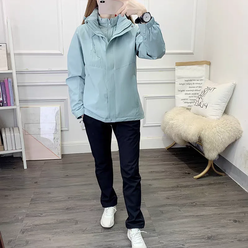 بدلة تزلج جديدة للنساء سترات وسراويل شتوية للثلج في الهواء الطلق مقاومة للماء ومضادة للرياح على الجليد ملابس نسائية دافئة للتزلج #1