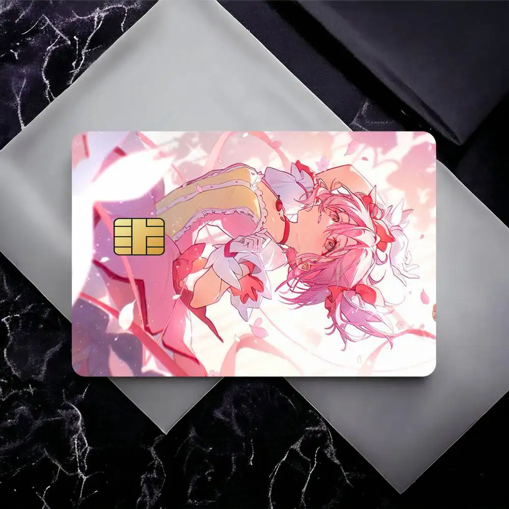 ملصقات جلدية لبطاقة الائتمان P-Puella Magi Madoka Magica لبطاقة البنك والحافلة المتروية هدية مقاومة للماء #2