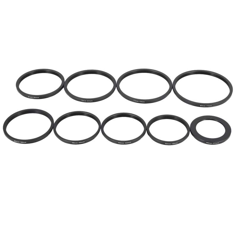 36Pcs Lens Filter Ring Adapter Step Up Down 37-82Mm Set For Canon Nikon Camera