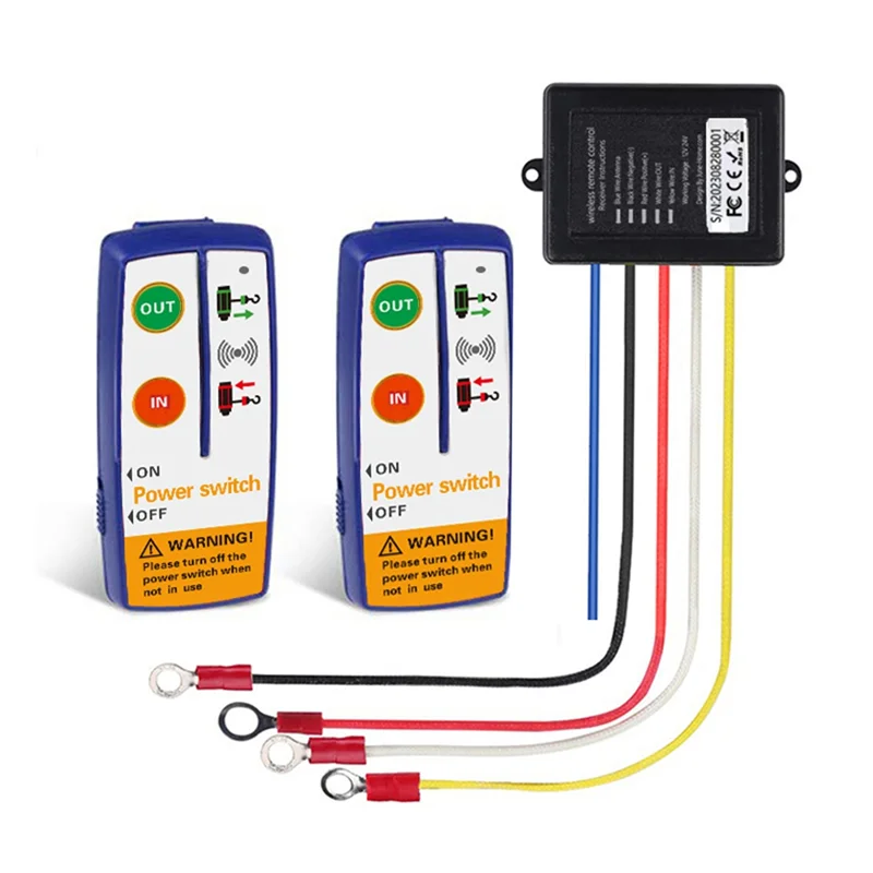 

For Jeep ATV SUV Truck Boat 12V Universal Electric Winch Wireless Remote Control Switch Kit Receiver Module Transmitter