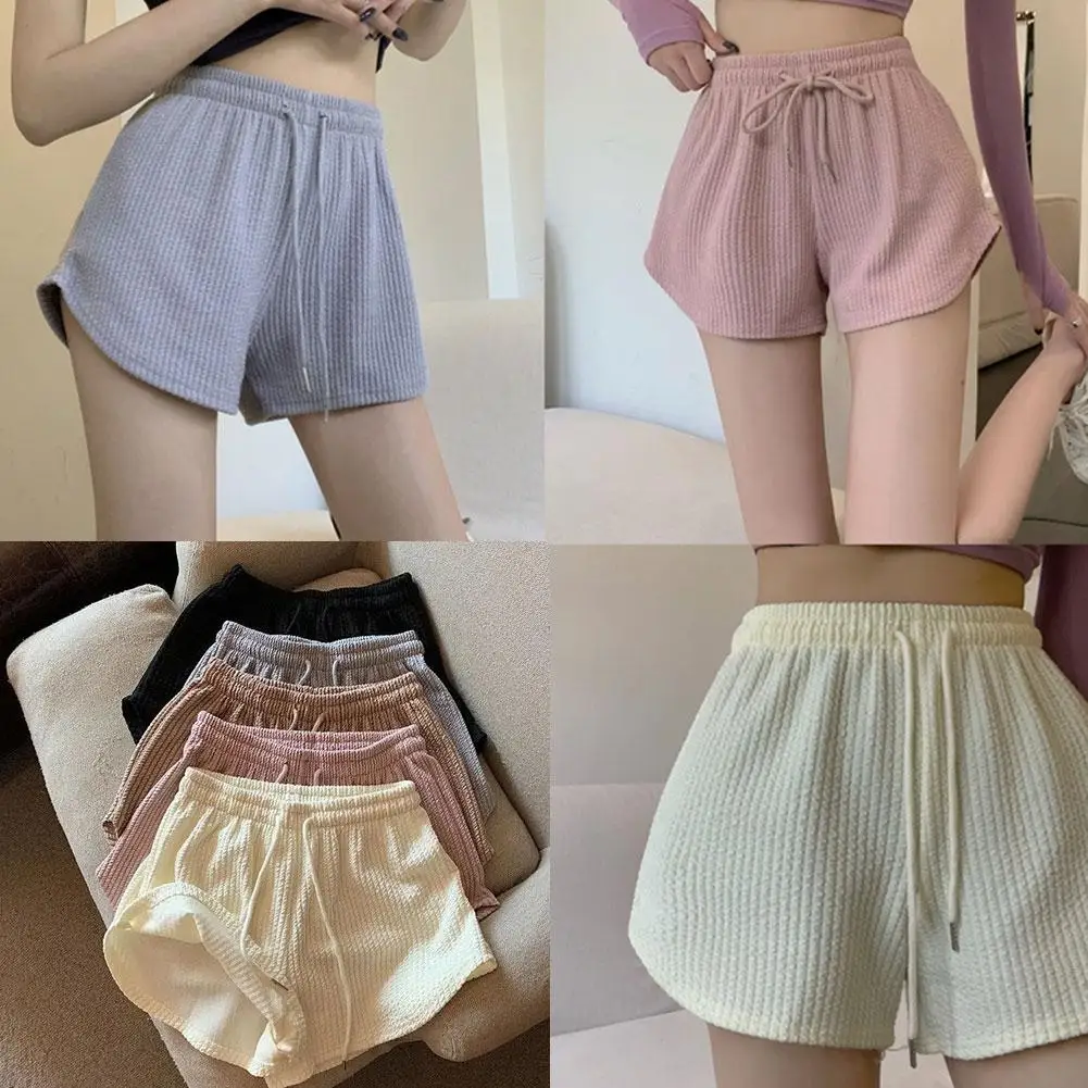 ผู้หญิงฤดูร้อนกางเกงขาสั้นเอวสูงหลวม Fit บางสไตล์ฟิตเนสกางเกงขาสั้นขนาดใหญ่กว้างสั้นกางเกงวิ่งกางเกงร้อน