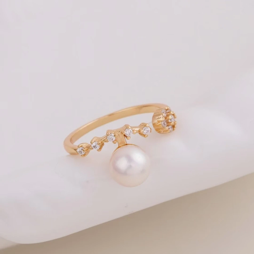 

Регулируемые крепления для колец на палец из стерлингового серебра 925 пробы, аксессуары для ювелирных изделий, компоненты для жемчуга 6-7 мм