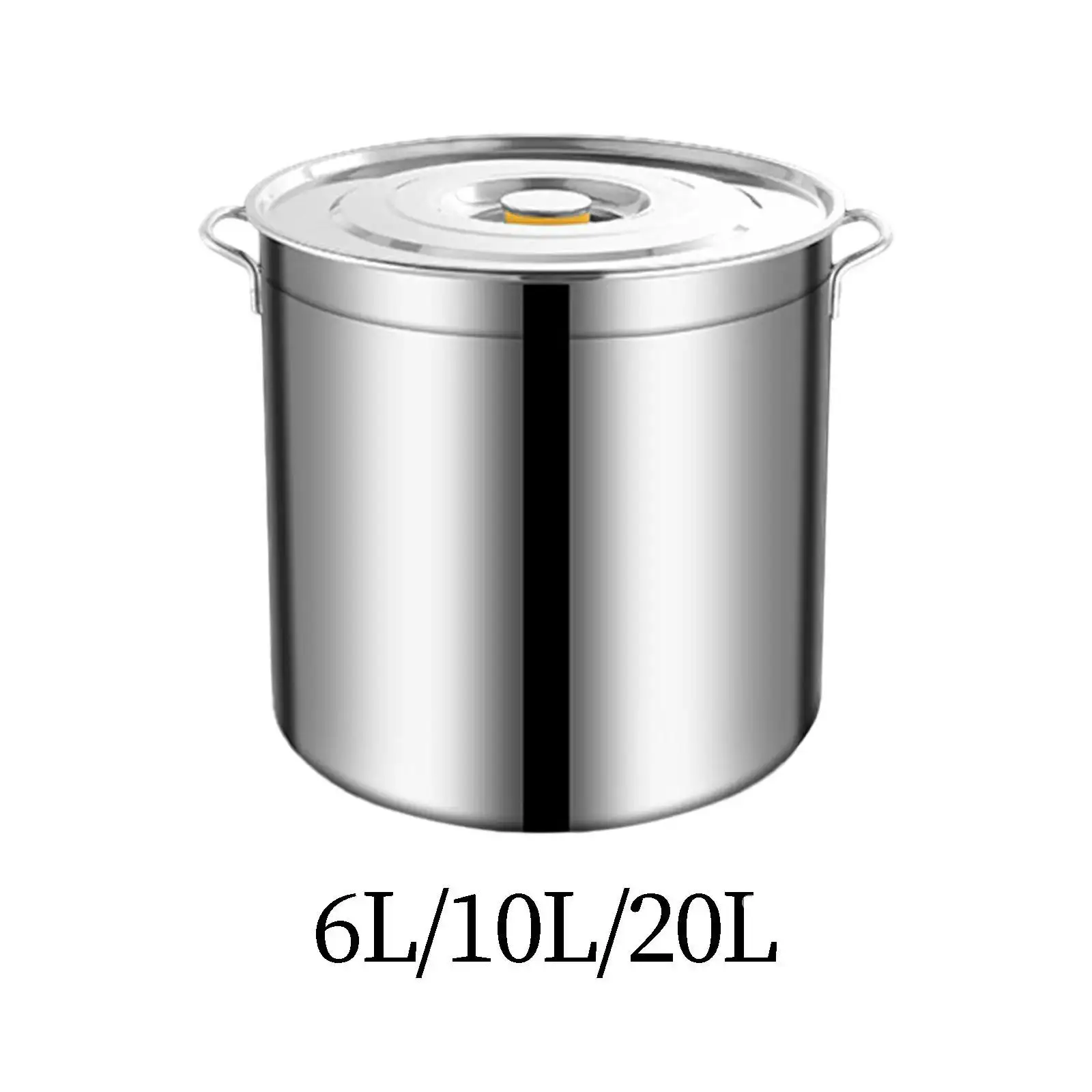 Stainless Steel Stockpot Easy to Clean for Cooking Simmering Soup Stew with Lid Tall Cooking Pot Induction Pot for Hotel