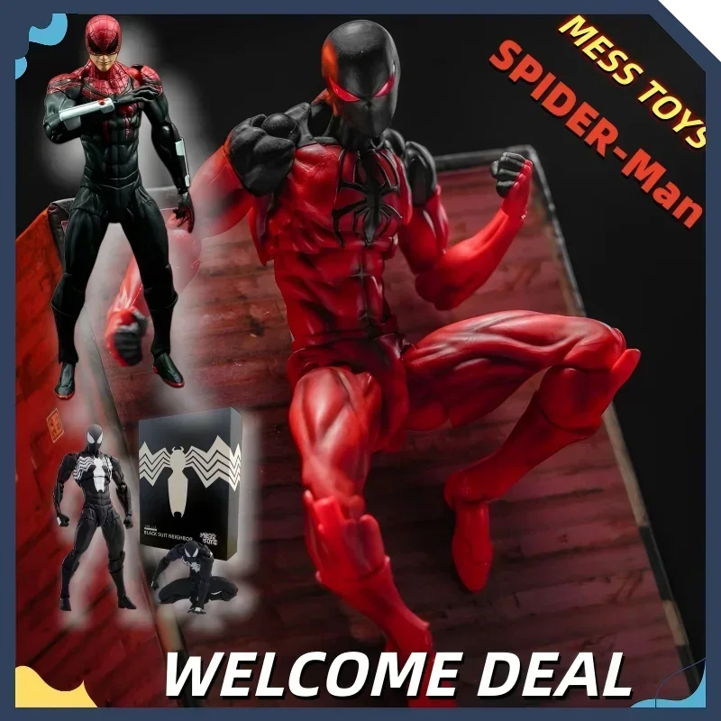 

Mess Toys Superior Spider-Man Figurine Model PVC Black Red Spider Man Toy Collect KO Action Dolls For Collection Gift IN Stock