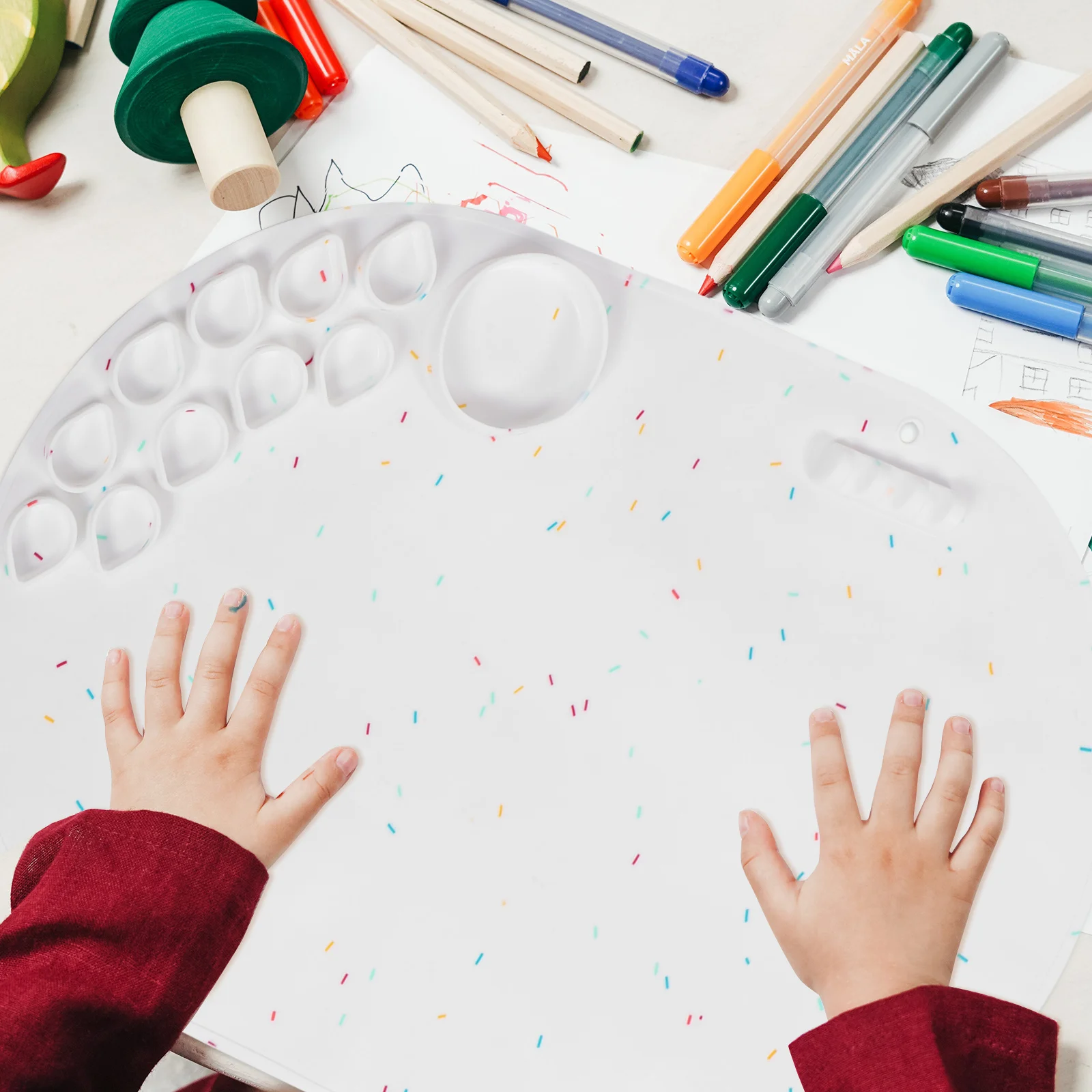 Silikonowa mata do rękodzieła do malowania, nieprzywierająca, wielokrotnego użytku, do projektów DIY, lekka, przenośna, wielofunkcyjna tablica do malowania