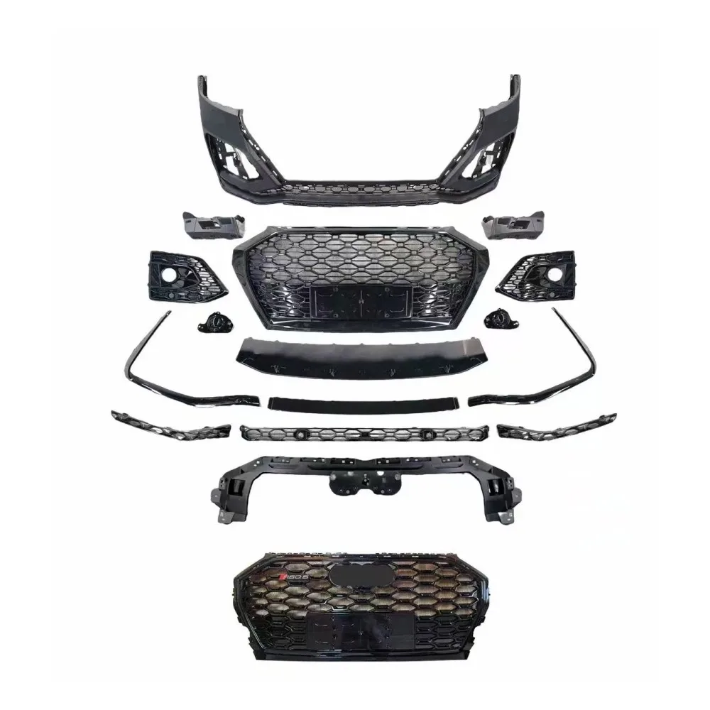 

Body kit for Audis Q5 2021-2023 to RSQ5 includes the front bumper assembly of the grille in the body system