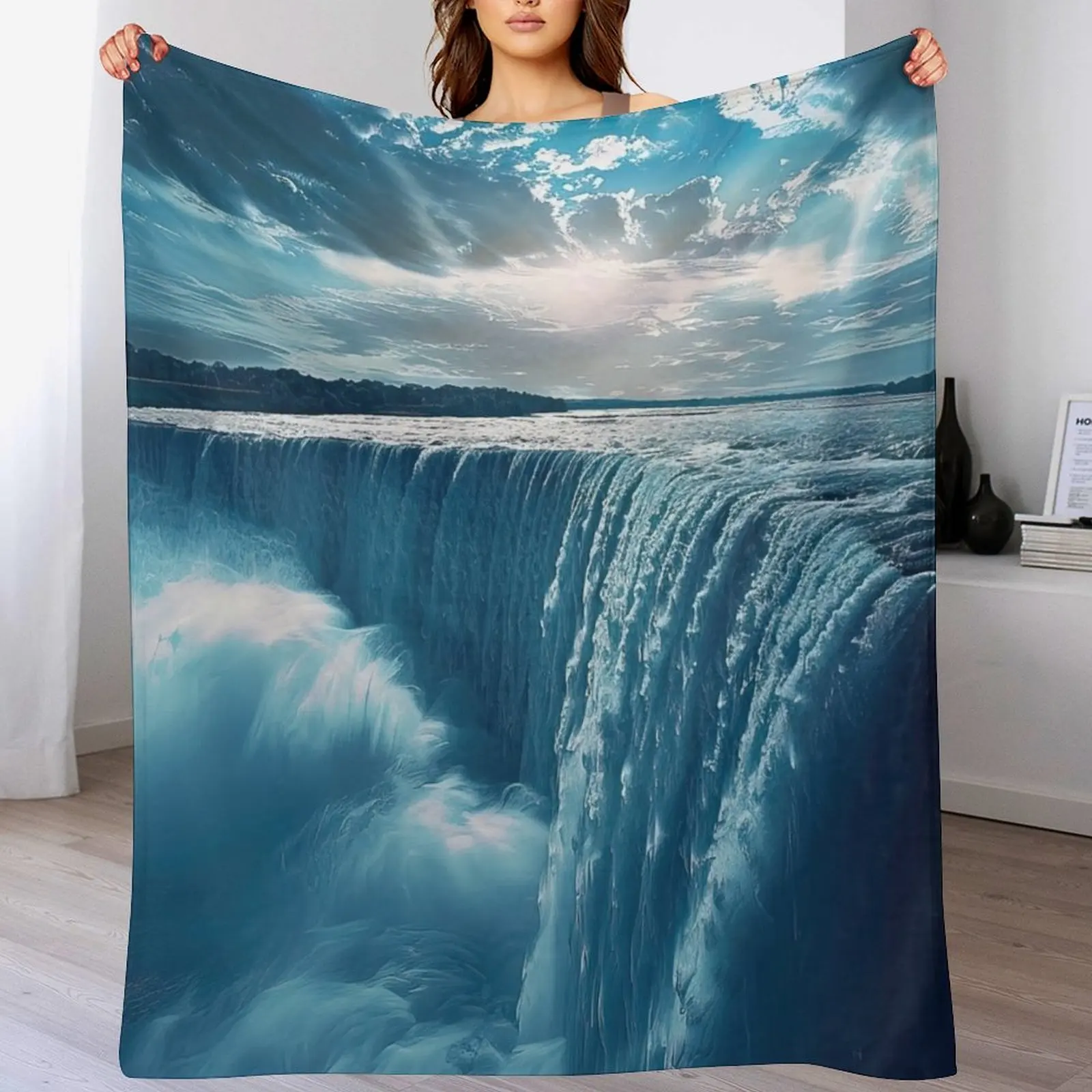 

The Mighty Niagara Falls Throw Blanket Soft Cozy Blanket for Pet Kids Adults