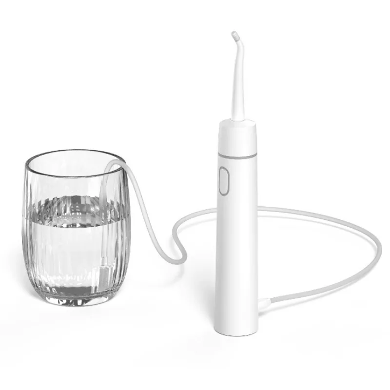 Dental flusher, tankless, portable split water, dental floss, water volume, pulse orthodontic wireless charging