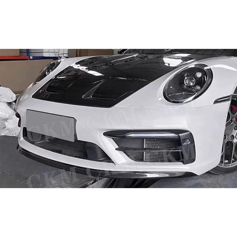 Trockene Carbonfaser Frontstoßstangenlippe Spoiler 992 2019-2023 Exterieur Zubehör