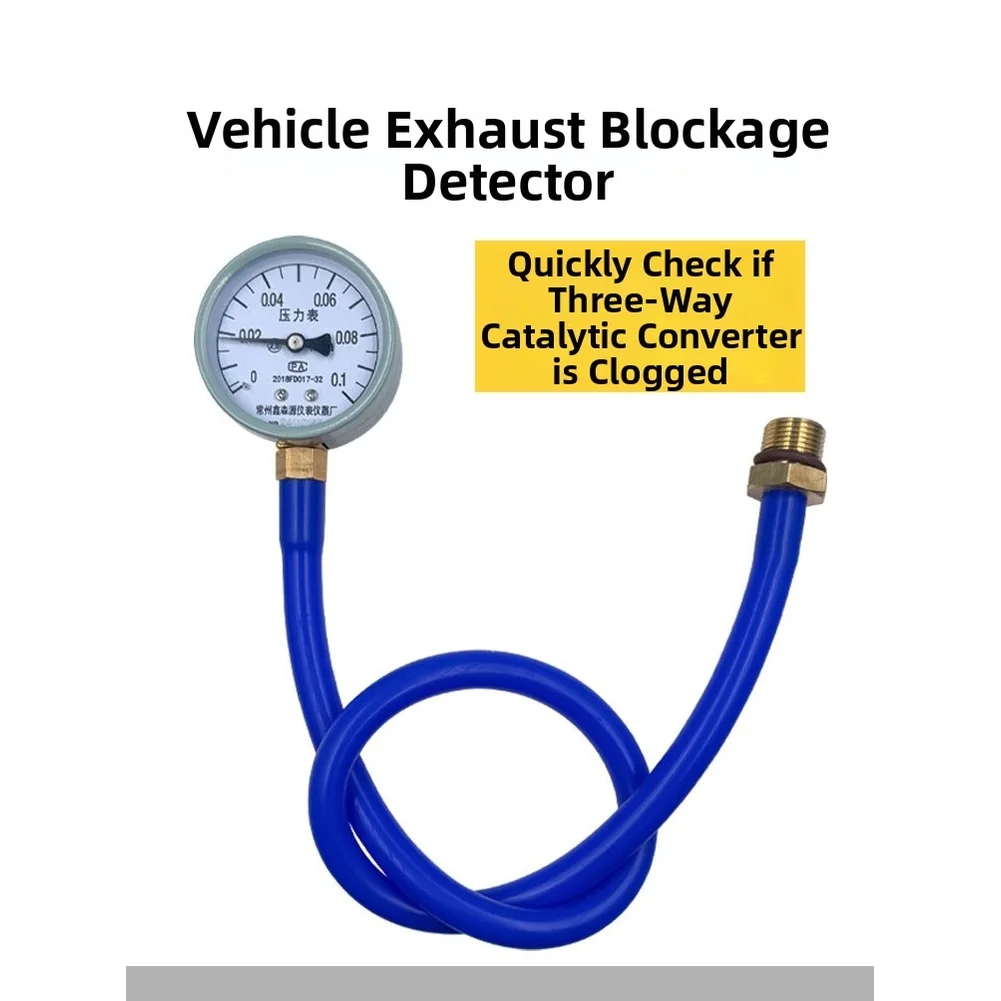 Car Inspection Form Iron Copper 0.1MPa Measurement Range Exhaust Back Pressure Gauge Automotive Diagnostic Tool Diagnostic Tools