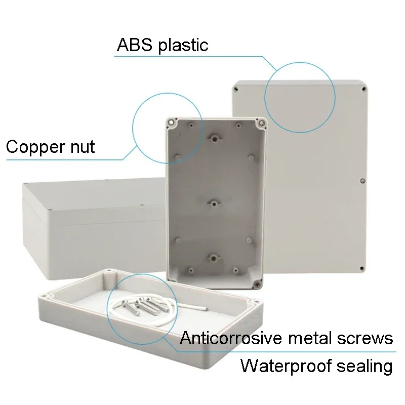 Outdoor Waterproof Case Enclosure IP67 Electronics Box Project Instrument Case Dustproof Plastic Junction Box Housing Cable Wire