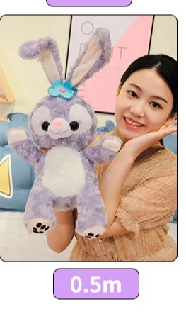 50cm Disney Rabbit Toy Stellalou Plush Stuffed Toys Cartoon Dolls Throw Pillow Decoration Room Cushion Boys Girl's Gift