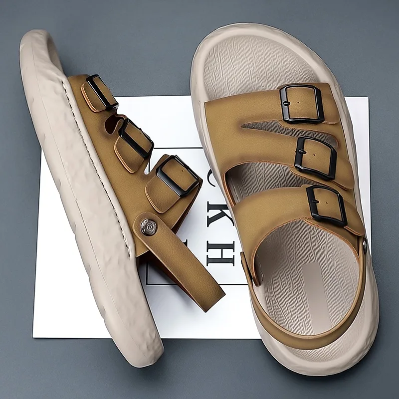 

Мужские летние уличные шлепанцы-сабо с пробковой подошвой, нескользящие, для отдыха и прогулок, новинка