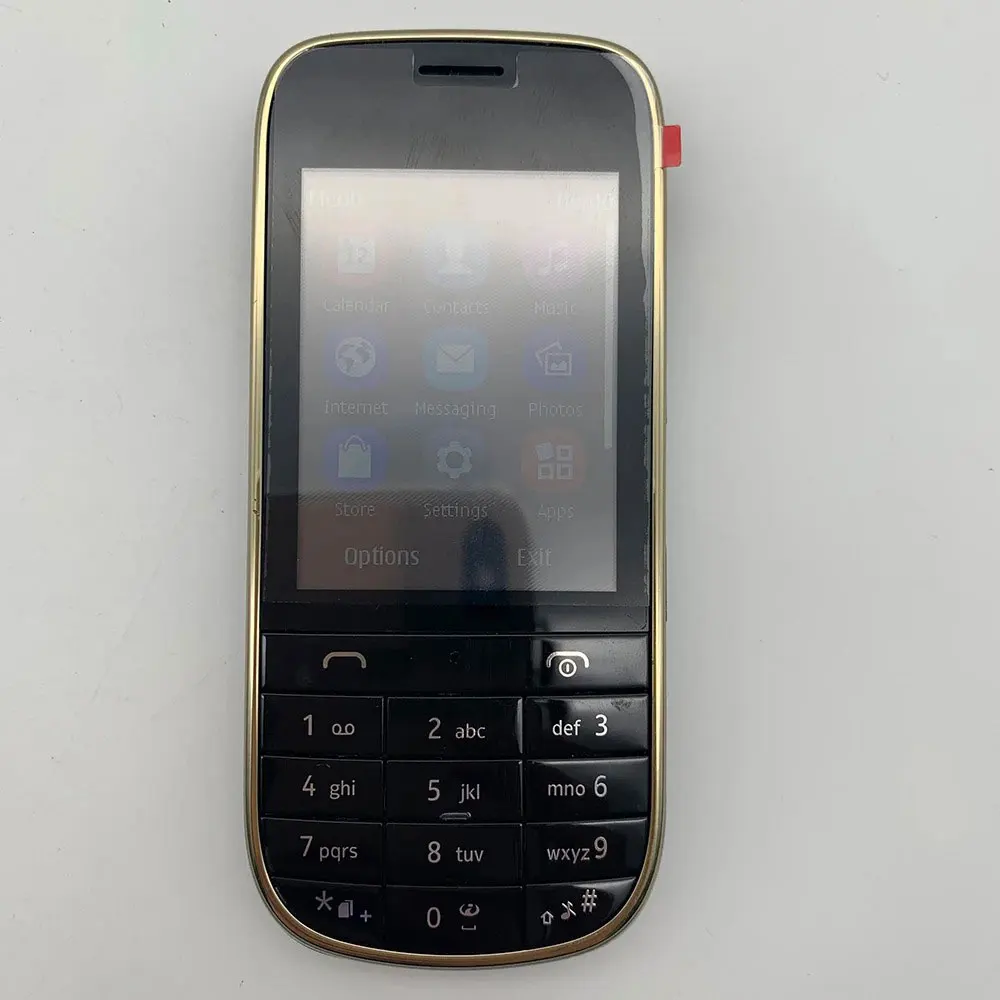 كاميرا Asha 202 أصلية غير مقفلة بشريحتين بلوتوث MP4 2.4 بوصة 2 ميجابكسل MIDP 2.1 شحن سريع للهاتف المحمول بحالة جيدة