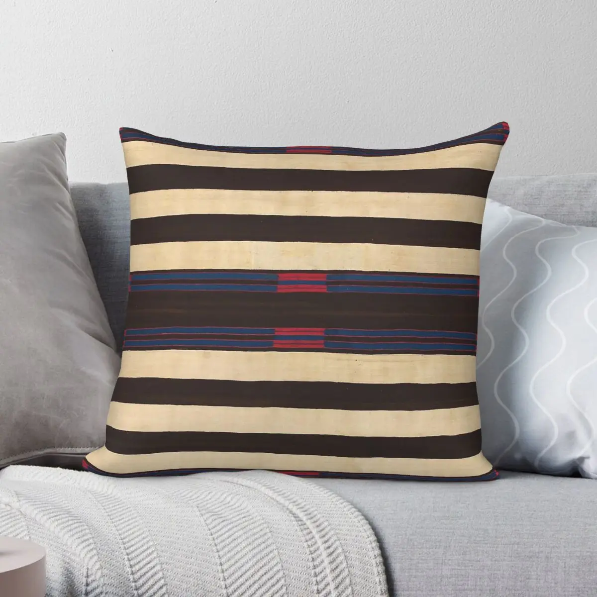 Indigenous Chief Navajo Weavings Square Pillowcase Polyester Linen Velvet Pattern Zip Decor Sofa Cushion Cover