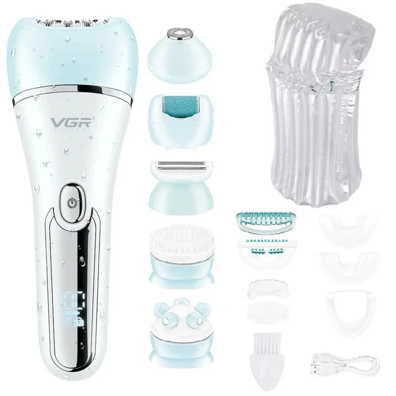 Originele VGR Elektrische Vrouwen Epilator Vrouwelijke Scheerapparaat Been Lichaam Ontharing Lip Kin Ontharingscrème Dame Bikini Trimmer Gezichtshaar Re - afbeelding 1