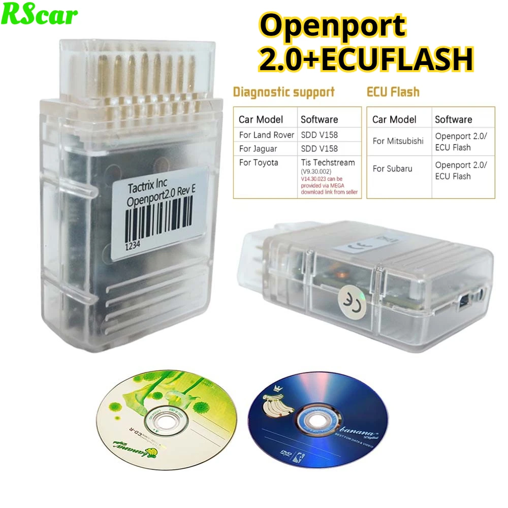 NEW Tactrix Openport 2.0  ECU Chip Tuning Tool For Toyota Mitsubishi Subaru ECU FLASH OBD2 OBDII Connector Car Diagnostic Tool