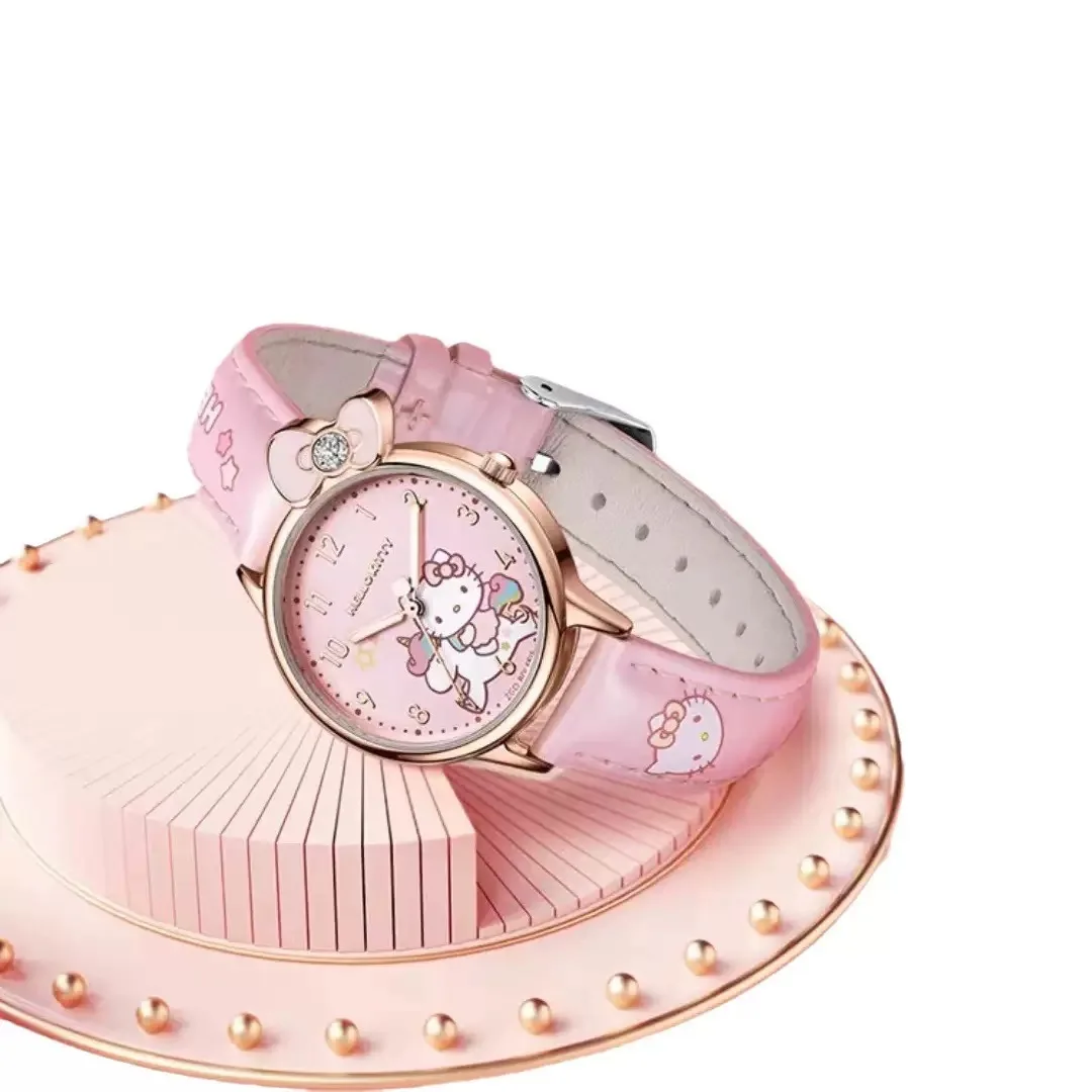 Sanrio Hello Kitty Watch Kawaii Kuromi Cinnamoroll Quartz Casual Fashion Melody Wrist Watch Kid Girl Children Birthday Gifts
