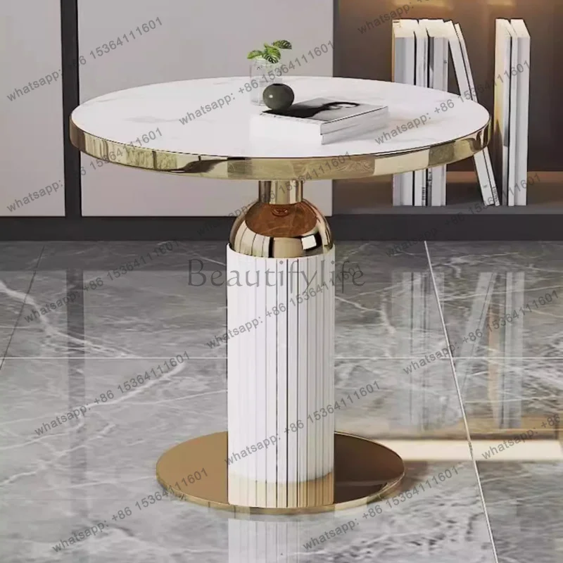 LDBusiness Reception Office Coffee Table Balcony Coffee Tables Luxury Living Room Coffee Table European Retro Acrylic Desktop