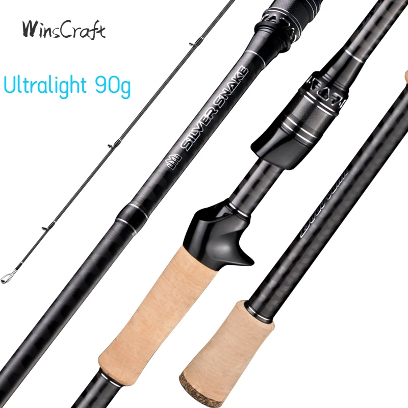 winscraft ultralight high carbon baitcasting lure vara de pesca spinning vara de pesca xf acao combater secao 198m 21m 01