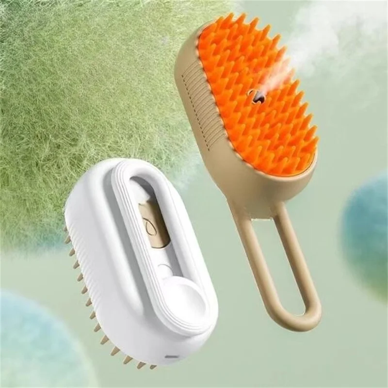 

Hair Care Removes Cat Grooming Equipment Deshedding Knot Steamer Pet Stuff Cleaning Silicone Fur Removal with Rotating Handle