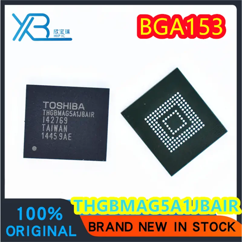 

(5/50 pieces) THGBMAG5A1JBAIR BGA-153 Brand new genuine EMMC memory chip IC spot electronics