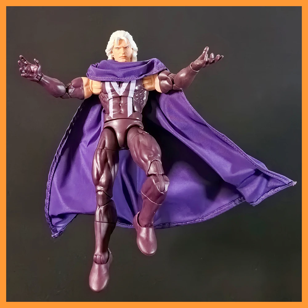 In Stock 97th Anime Version Retro Hanging Card Magneto King Cloak Cloth Clothes Purple Cape for Action Figure Body Model Toys