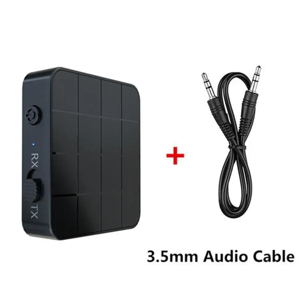 Penerima Audio pemancar Bluetooth 5.0, adaptor nirkabel Stereo Dongle USB Jack AUX 2 IN 1 RCA 3.5MM untuk Headphone TV PC Mobil