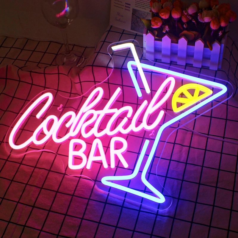 Cocktail Bar Neon Sign Led Neon light for Bar Shop Restaurant Storefront Bar Wall Decoration Business Sign view 3