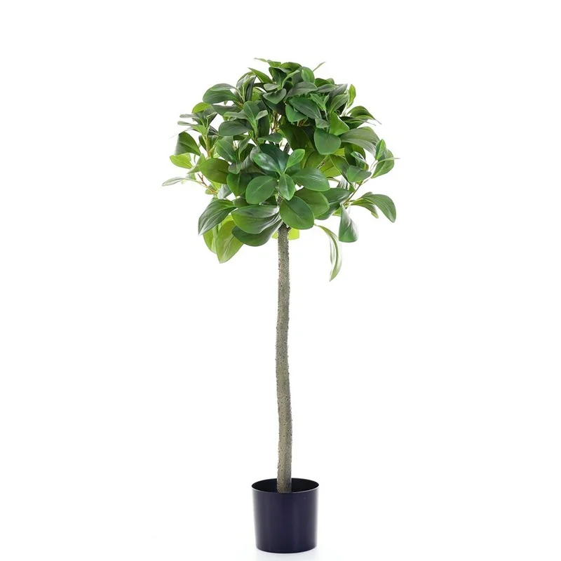 New Jasper Leaves Simulation Green Plant Potted Douban Tree Artificial Bonsai Flower For Home Hotel Office Decoration Fukuroku