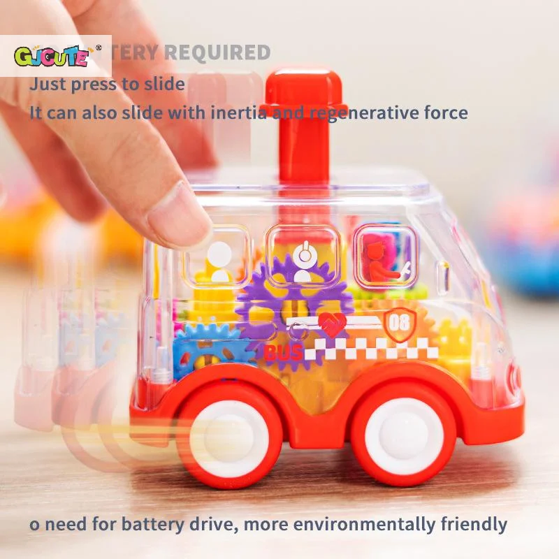 

Kids Cartoon Pull Back Car Toy Inertia Powered Gear Vehicle Early Education Gift for Child Indoor Games