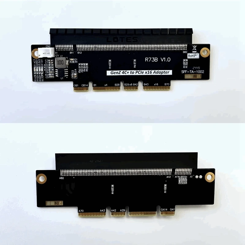 EDSFF 4C+ to PCIe5.0 X16 Adapter Card Gen-Z 4C+ to PCIe X16 Adapter Card Support Gen5 PCI-E 5.0 512Gbps-ABHG