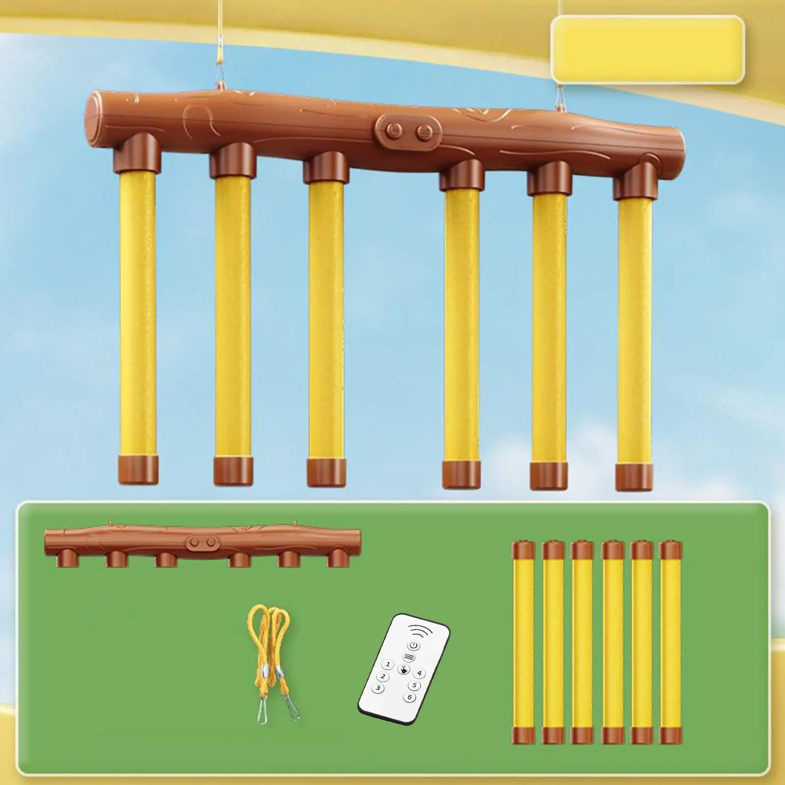 

Hand Speed Challenge Game with Adjustable Speed - Reaction Training & Catching Sticks Toy for Kids, Boys, Girls 3+ Years Old