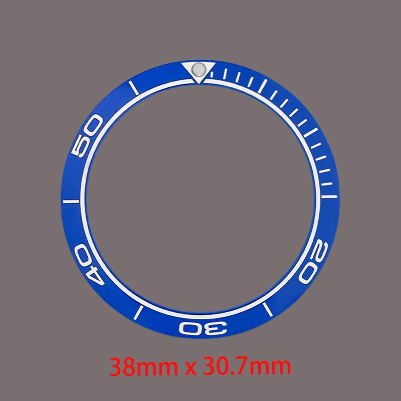 38mmx30.7mm Tilt Ceramic Bezel Insert Ring Fits For SKX007 SKX009 SRPD SUB Case NH35 NH36 Watch Case Bezel Ring Accessories