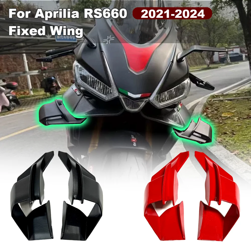 

For Aprilia RS660 rs660 RS 660 2021 2022 2023 2024 Motorcycle Aerodynamics Fixed Wing GP Racing Wing Side Lower Force Spoiler