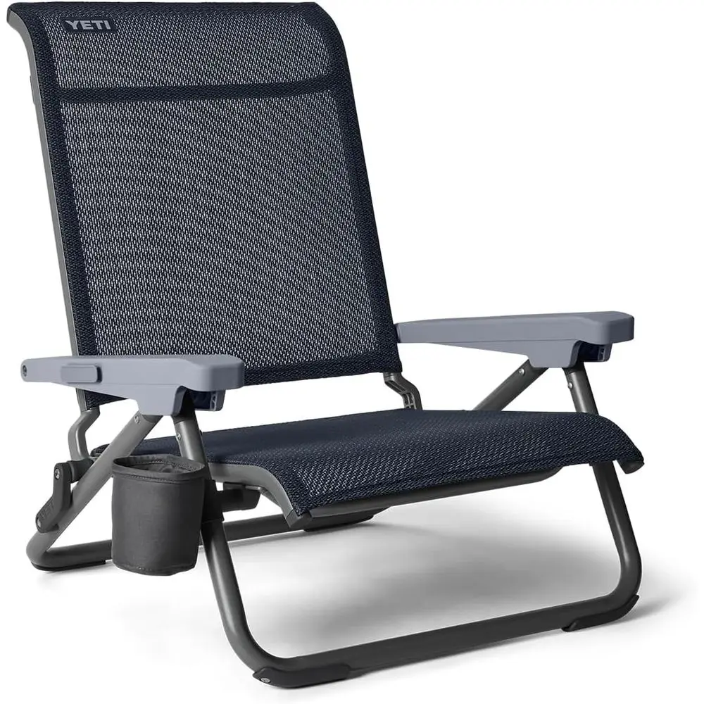

do Reclining Beach Chair, Breathable, UV-Resistant, and Supports up to 350 lbs, Navy