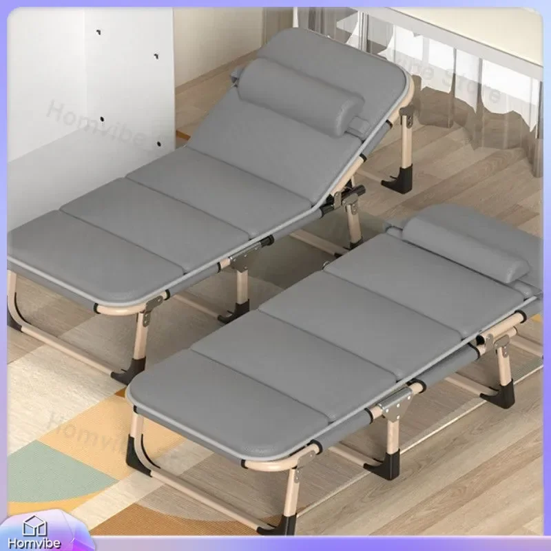 Folding Bed Outdoor Leisure Multi-functional Reclining Chair Simple Free Installation Lunch Break Bed Sitting Lying Camp Bed
