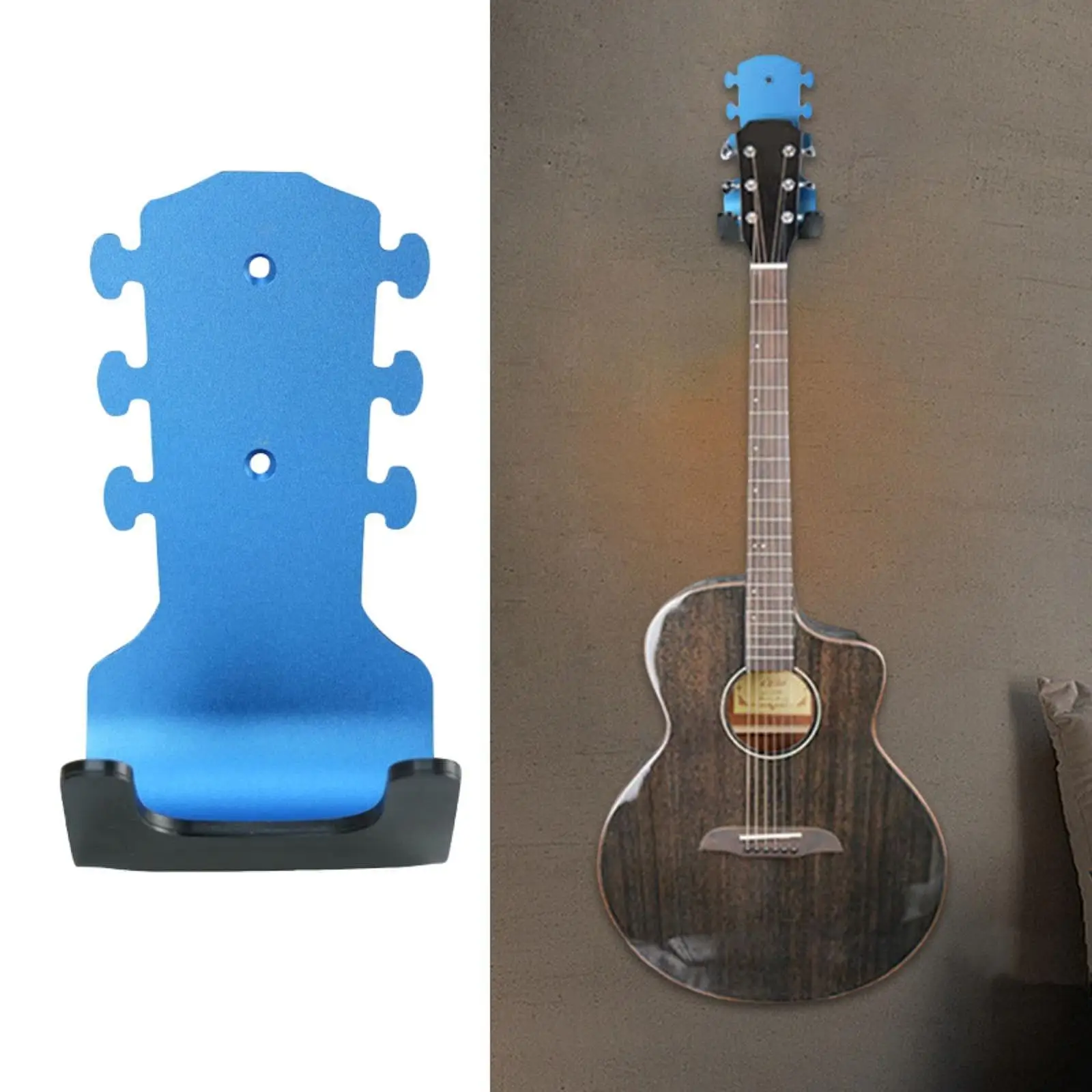 Generic No Drill Guitar Wall Hanger Aluminum Alloy Hook Secure Holder for Electric Guitar and Ukulele Accessories Rack
