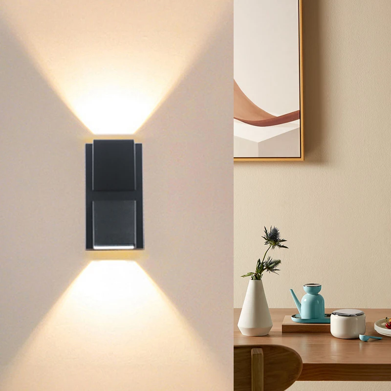3W 6W Indoor LED Wall Lamp Home Decor Modern Single Double K Black Living Room Dining Room Bedside Night Light AC85-265V