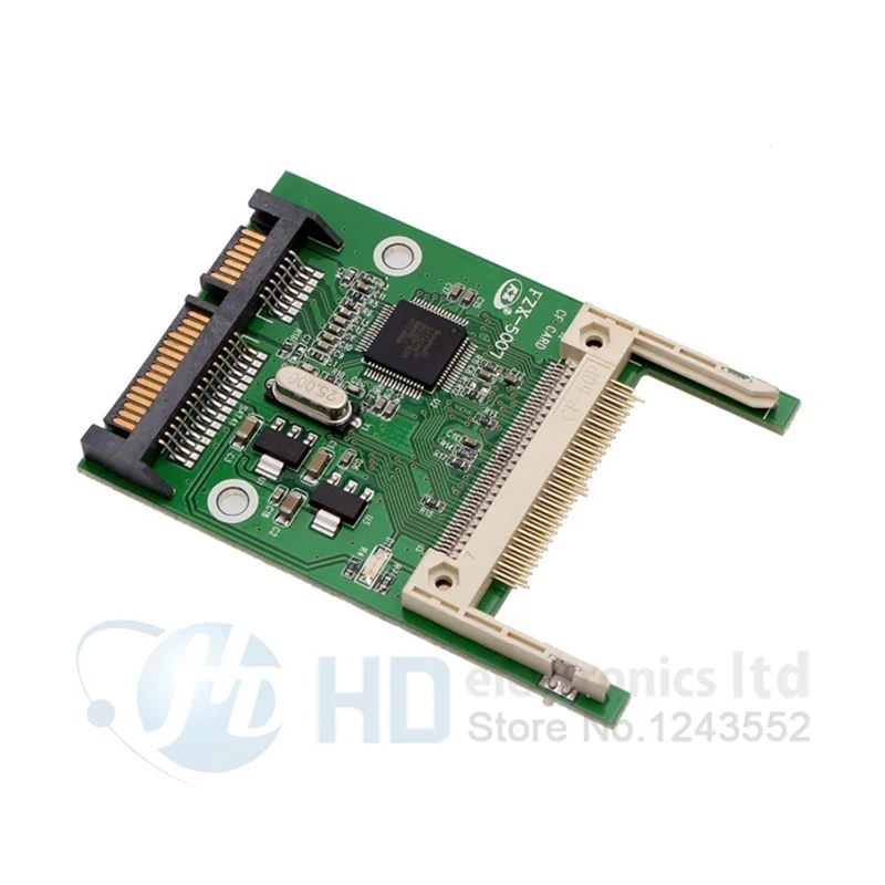 Wholesale Free Shipping New Compact Flash Type I/II CF To SATA Converter HDD Hard Disk Drive Card Adapter 2.5 SATA TO CF