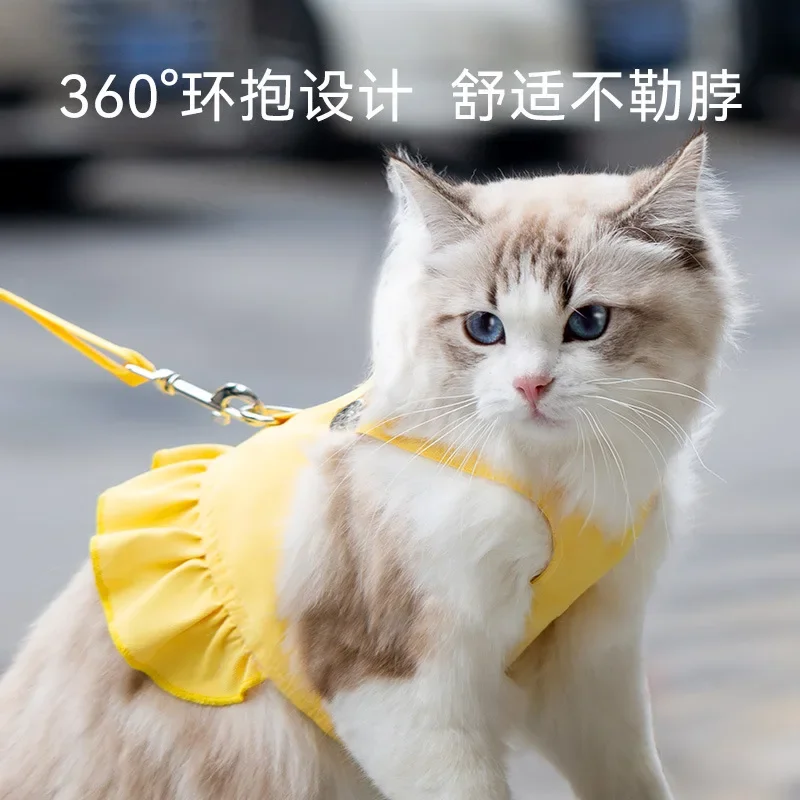 Pet Leash Vest Style Cat Anti Loosening Puppy Chest Strap The Four Seasons Dog Chain Cat Rope Walking Cat Rope Dog Harness