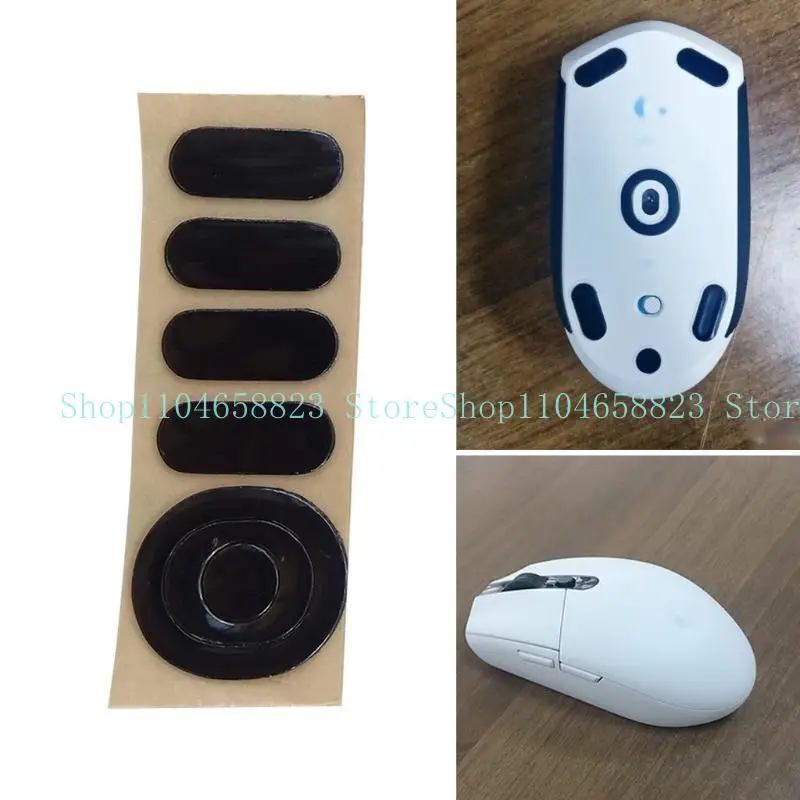 1 Pak Stiker Sepatu Mouse Profesional Bantalan Mouse Meluncur Pengganti Tepi Kurva Bulat untuk-G304 G305