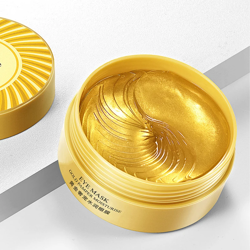 120pcs BIOAQUA  Gold Crystal Collagen Eye Mask Anti Dark Circles Anti-Wrinkles Seaweed Moisturizing Eye Patches Eyes Skin Care