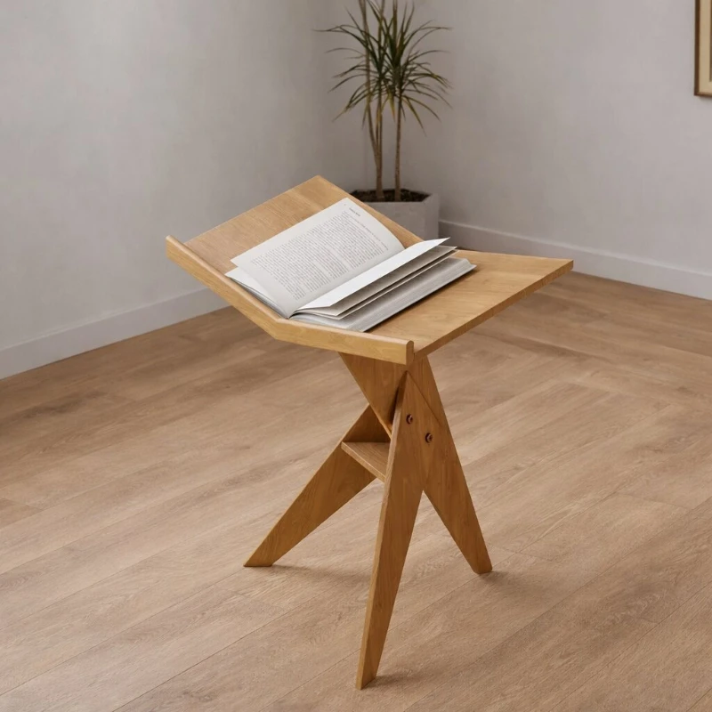 Country Solid Wood Magazine Rack, Floor Standing Newspaper Holder Organizer, Rustic Bookstand Display End Table