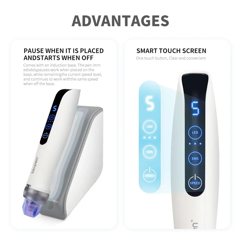 Newest Bio pen Q2 Electric Dr. Pen Wireless EMS Electroporation LED Light Microneedling Pen Machine for Skin Care Hair Growth